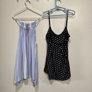 Lot of 2 Tank Top Womens XS Petite Strappy Tops Blouses Loft Collective Concept